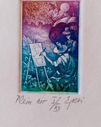 Micro Acquaforte Policroma "Plein Air" 18x25