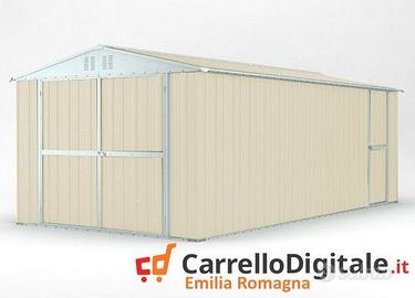 Box garage auto in Acciaio 327x611cm 19mq avorio