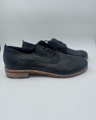 Scarpe Stringate Derby A.S. 98 in Pelle Nera