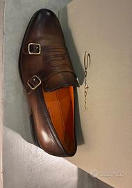 Santoni double monk  loafers 43