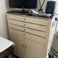 Mobile schedario metallo vintage con cassetti