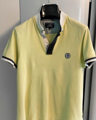 Polo cotton e silk  giallo pastello taglia L
