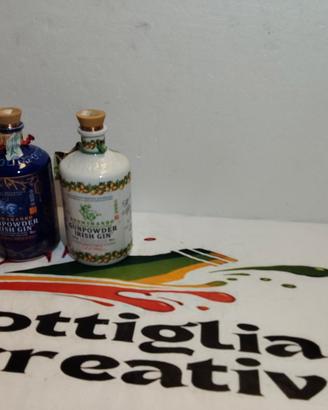 COPPIA GIN GUNPOWDER IN CERAMICA BOTTIGLIE VUOTE 