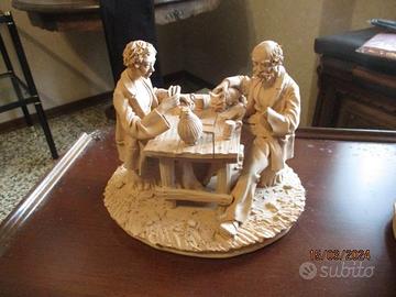 Coppia sculture in terracotta artigianali Trecot