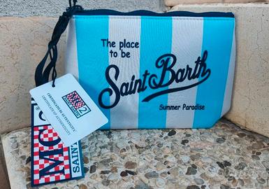 pochette MC2 saint barth righe azzurre 
