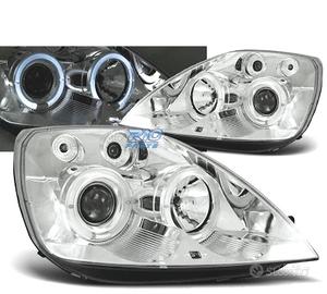 FARI PER FORD FIESTA MK6 02-05 OCCHI ANGEL CROMATI