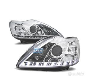 FARI FORD FOCUS 08-10 LUCE DIURNA FONDO CROMATO