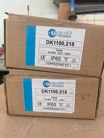 Plafoniera stagna Unilux Dakar 2x18W IP65 NUOVA