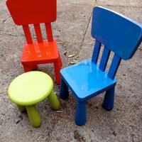 terna di seggioline Ikea 
