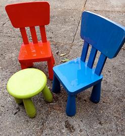 terna di seggioline Ikea 