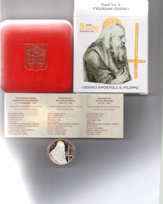 Moneta Vaticano 2024 in argento-oro S. Filippo