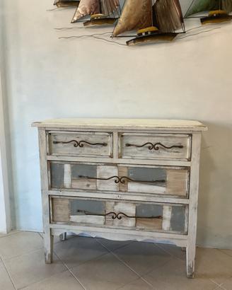 🤍 Cassettiera in legno stile shabby chic
