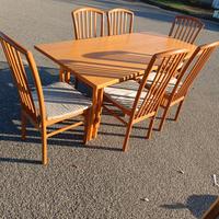 tavolo per sala con 6 sedie 180x80cm