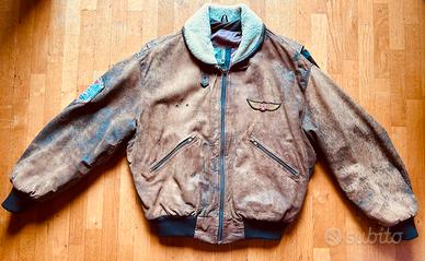 Vintage Bomber in pelle