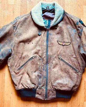 Vintage Bomber in pelle