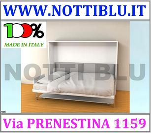 Letto a Scomparsa VE76 2p Francese laccato bianco