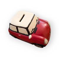 Salvadanaio stile Mini Cooper ceramica 23 cm