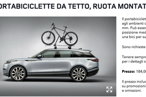 2 PORTABICICLETTE DA TETTO, RANGE ROVER VELAR