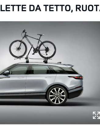 2 PORTABICICLETTE DA TETTO, RANGE ROVER VELAR