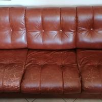 divano in pelle vintage