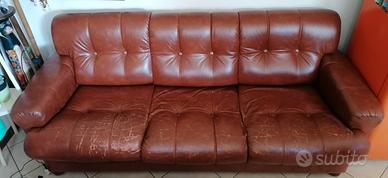 divano in pelle vintage