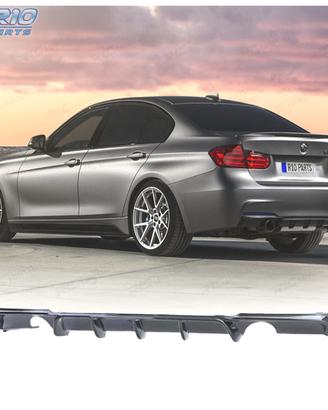 DIFFUSORE BMW F30 F31 LOOK M PERFORMANCE NERO LUCI