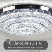 Lampadario cristallo moderno rotondo 18″