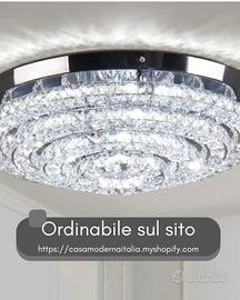 Lampadario cristallo moderno rotondo 18″