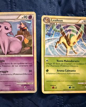 Lotto Espeon Holo 2/90 + Leafeon 17/90