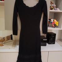 vestito midi nero 