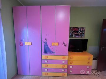 Cameretta bambina + letto Frozen completa