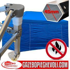 Gazebo professionale 3x4,5 certificato blu fiere