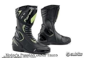 FORMA Stivali Moto Racing Freccia Neri Giallo Fluo