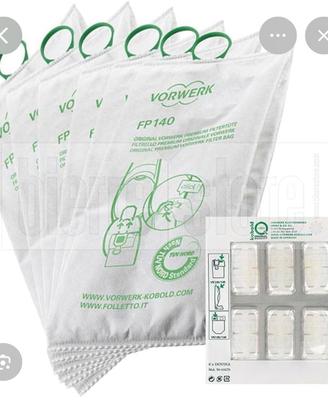 8 Sacchetti piu profumi originali Folletto vk150