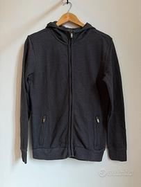 Felpa zip con cappuccio grigia