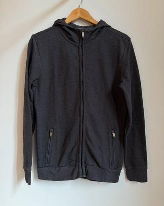 Felpa zip con cappuccio grigia