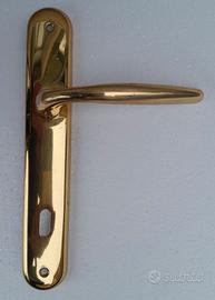 Maniglie Mandelli piastra lunga in Ottone lucido s