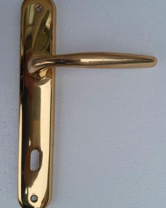 Maniglie Mandelli piastra lunga in Ottone lucido s