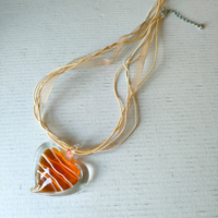 Pendente in vetro colorato tipo Murano