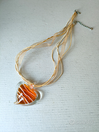 Pendente in vetro colorato tipo Murano