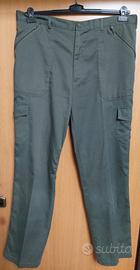 Pantalone verde militare leggero, taglia 58
