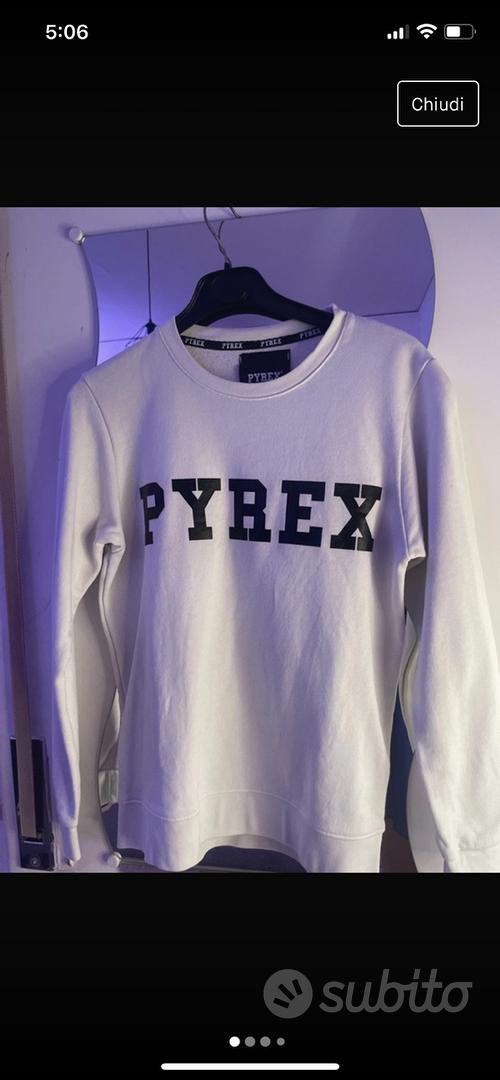 felpa bianca con scritta nera PYREX Abbigliamento e Accessori In