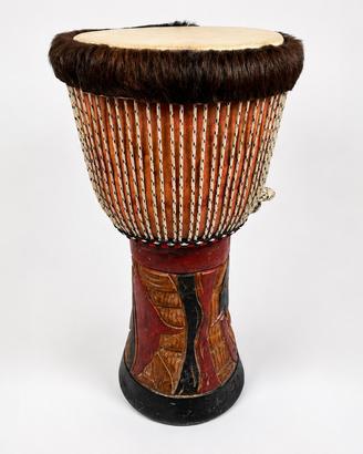 Djembe grande in legno intagliato 62,5 cm