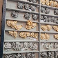 bottone , bottoni metallo, strass, 