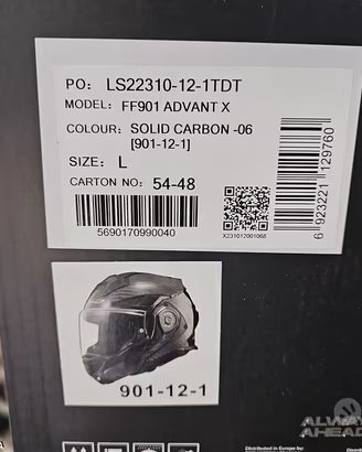 Casco modulare ls2 ff901 advant x c carbon solid