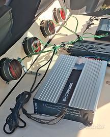  AMPLIFICATORE + SUBWOOFER +TWEETER 