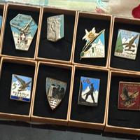 Distintivi ed stemma alpini postbellico.