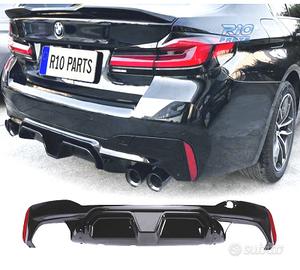 DIFFUSORE BMW G30 LOOK M5 NERO LUCIDO