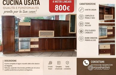 cucina in legno bicolore 