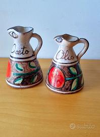 Set Olio e Aceto Vintage Ceramiche De Simone  '60s